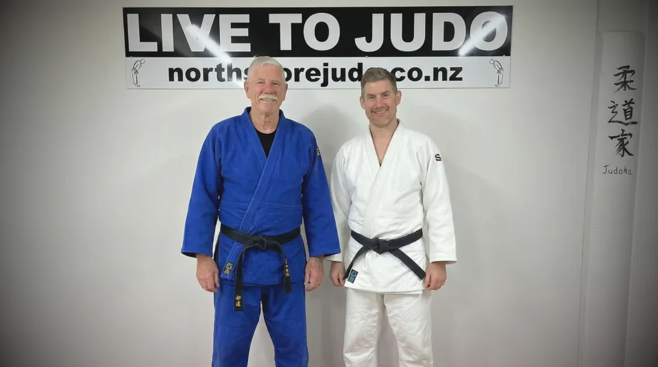 North Shore Judo coaches Simon and Doug